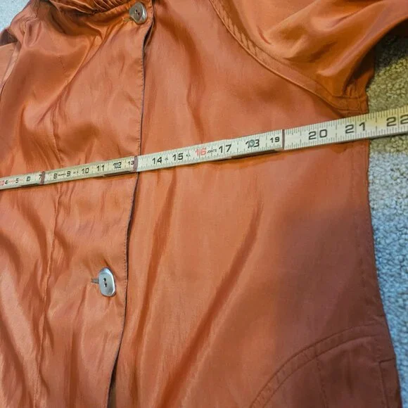Mycra Pac Donatella Reversible Rain Jacket Hood Brown/Orange SZ 0-Petite US 6-8 - Picture 12 of 16